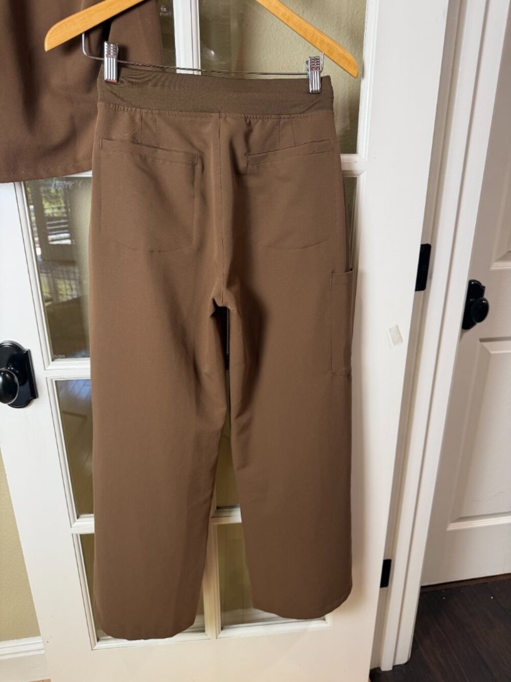 MANDALA Scrubs Set Top & Pants Chocolate Brown Size S / XS - Picture 7 of 11